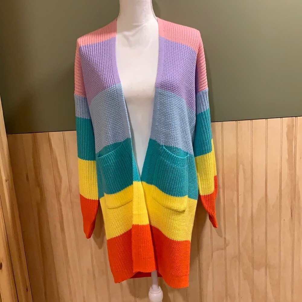 Rainbow Cardigan Candy Crush Cardigan - Picture 3 of 5